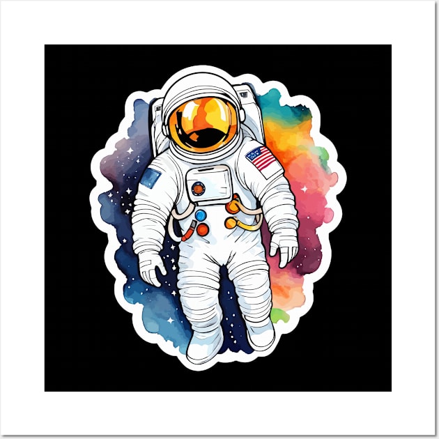 Astronaut Watercolor Wall Art by FluffigerSchuh